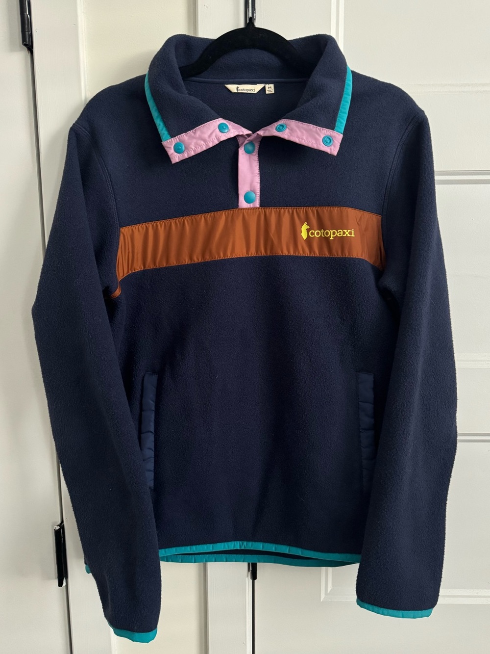 cotopaxi Teca Fleece Women’s Pullover Button Quarter Zip Sweatshirt in Campfire
